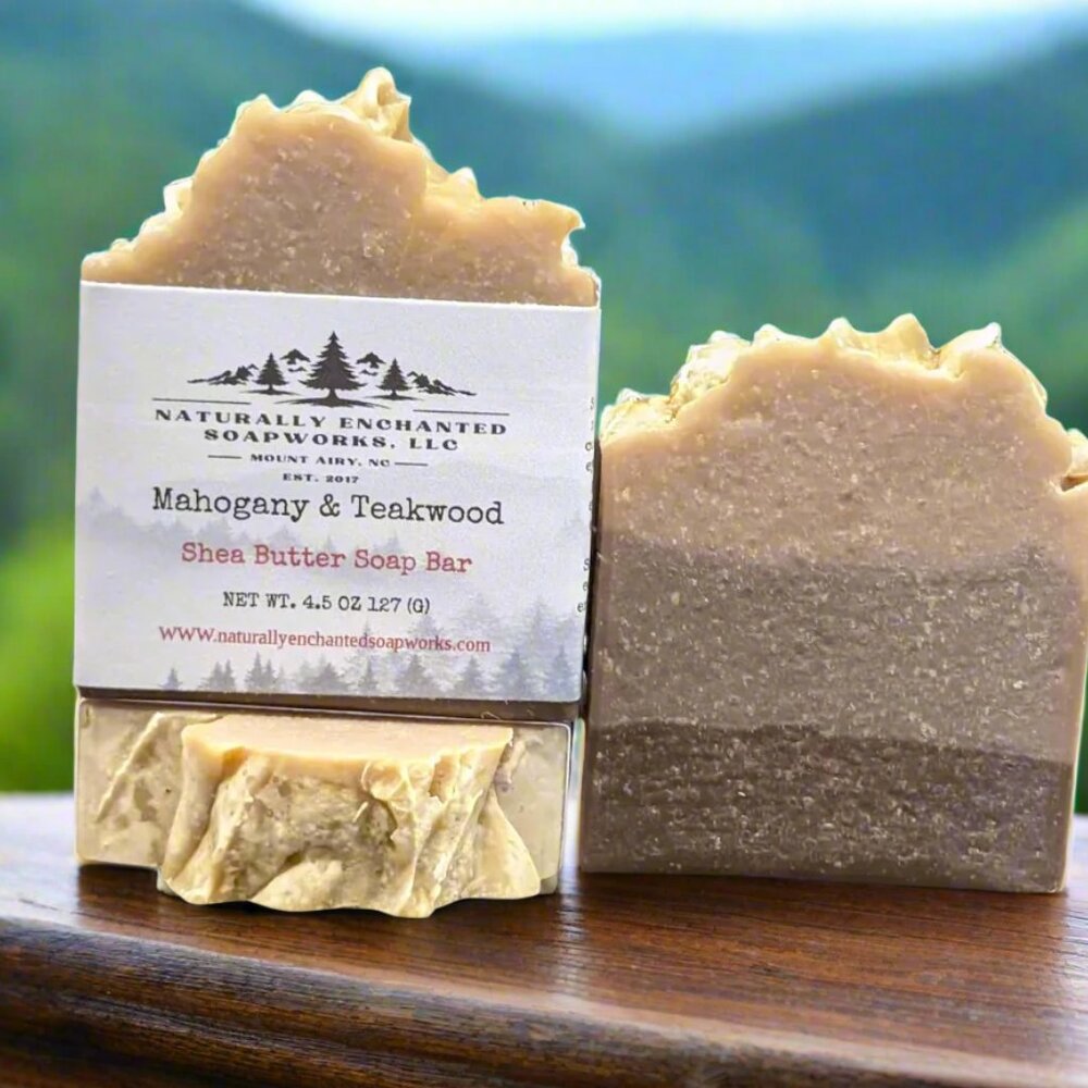 Men's Mahogany & Teakwood scented soap bar